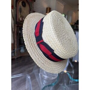 Scala Classico Mens Dress Straw Laichow Braid Boater Gondola Hat Size XL